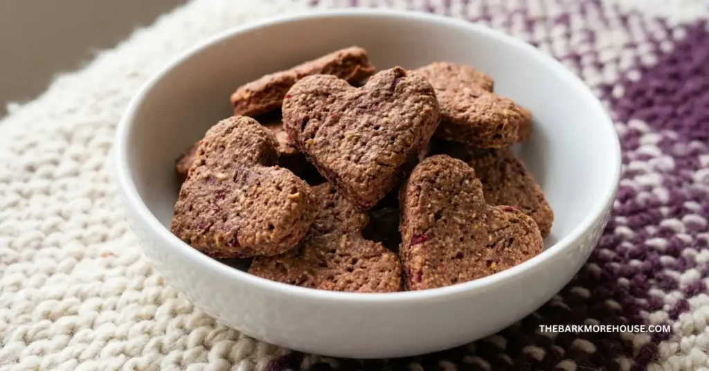 Vegan Beet & Banana Heart Biscuits