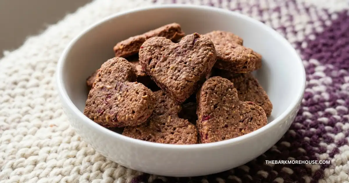 Vegan Beet & Banana Heart Biscuits